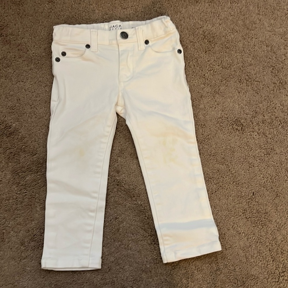 Janie and Jack white jeans slim size 2T